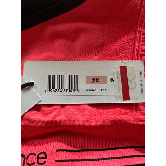 Calvin Klein Performance Womens Plus Size Sports Bra 2X Racerback Design - Picture 3 of 4